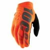 Paire De Gants 100% Brisker Fluo Orange Noir