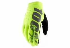 Gants Longs Enfant 100% Brisker Jaune Fluo Orange / Fluo / Noir