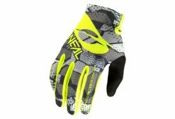 Gants Longs Enfant O'Neal MATRIX CAMO V.22 Gris/Jaune