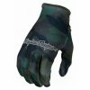 Gants Troy Lee Designs Flowline Brushed Camo Army Vert Vert / Noir