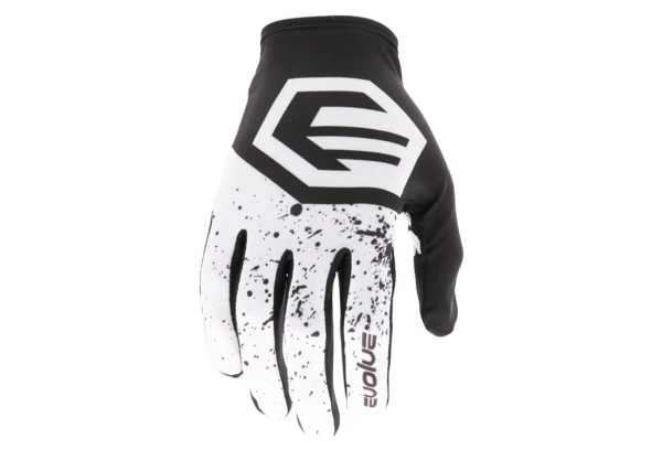 Gants Evolve Splatter Blanc / Noir 3 Gants Evolve Splatter Blanc / Noir – Image 3