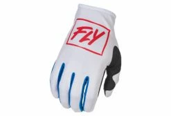 Gants Enfant Fly Racing Lite Blanc / Rouge / Bleu Blanc / Bleu / Rouge