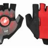 Paire De Gants Courts Castelli Rosso Corsa Espresso Rouge Noir Noir / Noir