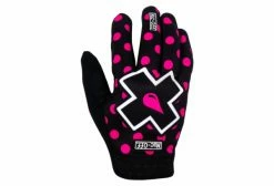 Gants Longs VTT Muc-Off Polka Rose / Noir