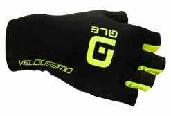 Gants Courts Alé Velocissimo Noir/Jaune Fluo