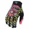 Gants Troy Lee Designs LE AIR SKULL DEMON ORANGE/Vert