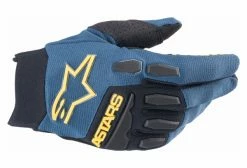 Gants Alpinestars Freeride Bleu Foncé / Jaune Soufre Rouge / Blanc
