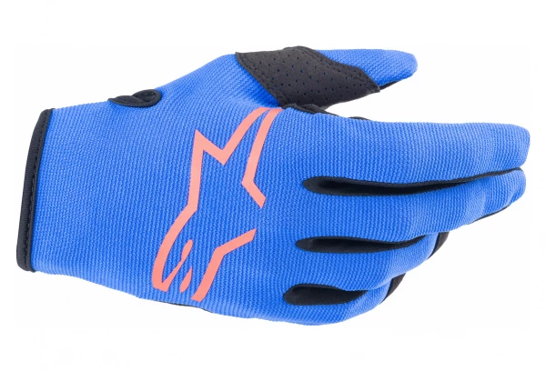 Gants Alpinestars Alps Bleu / Corail Rouge / Blanc 3 Gants Alpinestars Alps Bleu / Corail Rouge / Blanc – Image 3