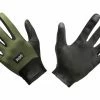 Paire De Gants Gore Wear TrailKPR Olive Bleu / Noir
