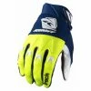 Paire De Gants Longs Kenny Track Bleu Navy / Neon Jaune