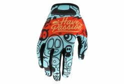 Gants Evolve Passion Cyan / Rouge Rouge / Blanc
