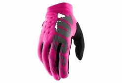 Paire De Gants Femme 100% Brisker Rose / Noir