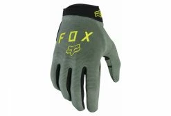 Paire De Gants Longs Fox Ranger Gel Vert Rouge
