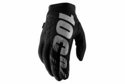 Paire De Gants 100% Brisker Noir Gris Gris / Noir -Gants VTT Soldes Boutique unnamed file 529