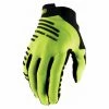 Gants Longs 100% R-Core Jaune Fluo Argent / Noir