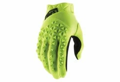 Paire De Gants 100% Airmatic Fluo Jaune Noir Enfant
