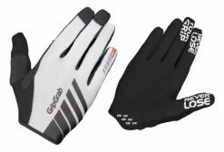 Paire De Gants Longs GripGrab Racing Blanc Noir Noir / Blanc