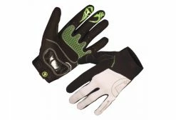 Gants Longs ENDURA SINGLETRACK II Blanc Vert