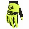 Paire De Gants Longs Enfant Fox Dirtpaw Jaune Fluo Noir